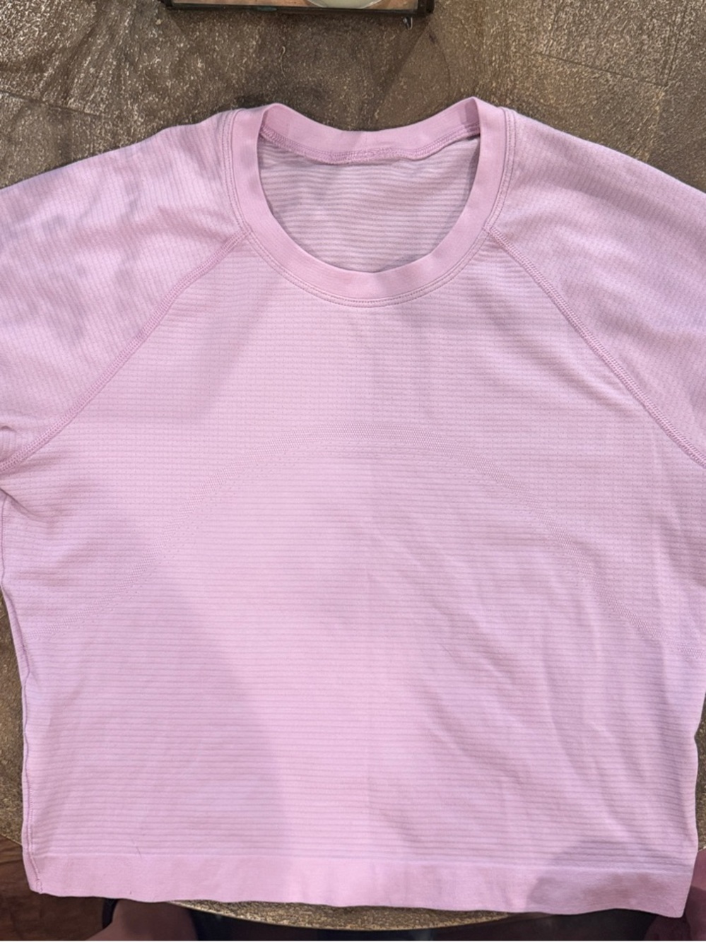 lululemon athletica swiftly tech cropped Light Pink Short Sleeve top